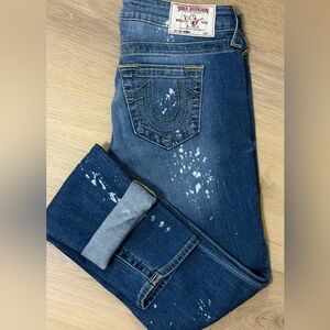 True Religion | Y2K | Women’s Size 29 | Bleach Splatter Skinny Jeans | Like New
